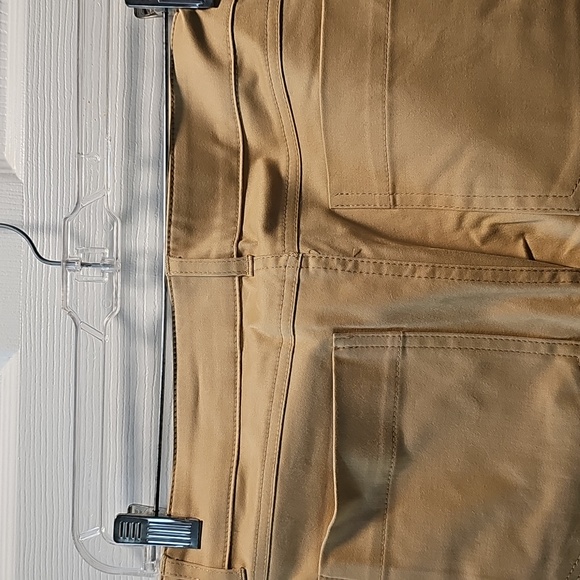 Zara Women's Tan Cotton Trousers, High-Waisted, Wide-Leg, Size Small. - Picture 7 of 16